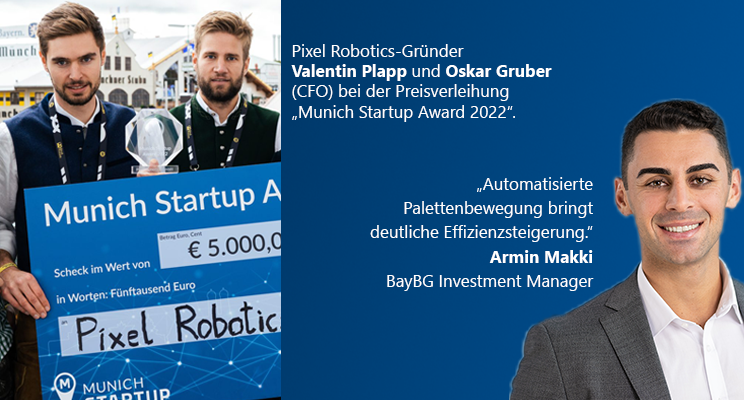 Stille Beteiligung bei Pixel Robotics GmbH – BayBG investiert in Hersteller von autonomen mobilen Robotern (AMR)